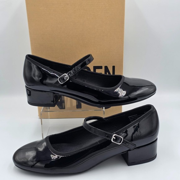 Steve Madden Shoes - Madden NYC by Steve Madden Black Faux Patent Mary Jane Dress Women's Size 8